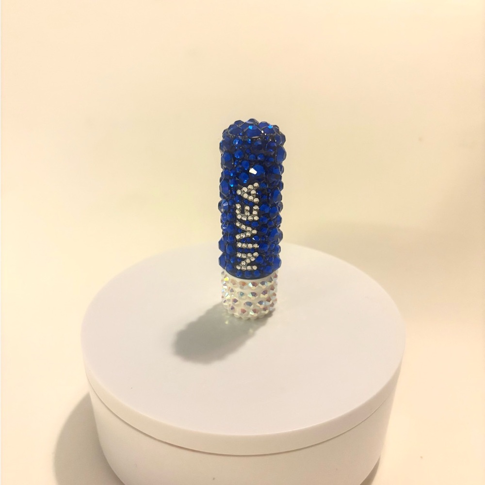 Blue and Silver Crystal Nivea Lip Balm